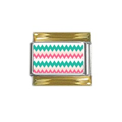 Zigzag Pattern Gold Trim Italian Charm (9mm) by Jancukart