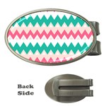 Zigzag Pattern Money Clips (Oval)  Front