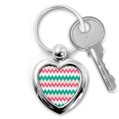 Zigzag Pattern Key Chain (heart)