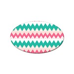 Zigzag Pattern Sticker Oval (10 pack) Front