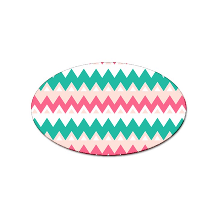 Zigzag Pattern Sticker Oval (10 pack)