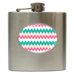 Zigzag Pattern Hip Flask (6 Oz) by Jancukart