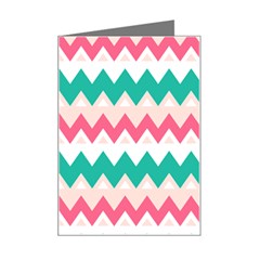 Zigzag Pattern Mini Greeting Card by Jancukart