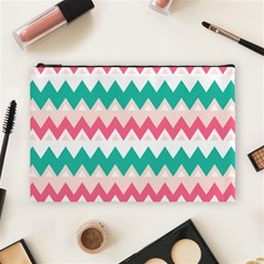 Zigzag Pattern Cosmetic Bag (large)