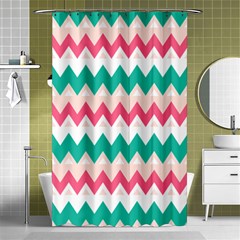 Zigzag Pattern Shower Curtain 48  X 72  (small) 