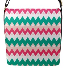 Zigzag Pattern Flap Closure Messenger Bag (s)