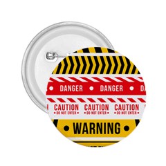 Yellow Black Warning Line 2 25  Buttons by Jancukart