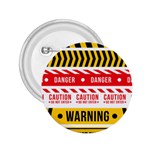 Yellow Black Warning Line 2.25  Buttons Front