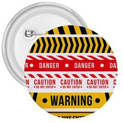 Yellow Black Warning Line 3  Buttons