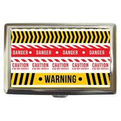 Yellow Black Warning Line Cigarette Money Case