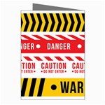 Yellow Black Warning Line Greeting Cards (Pkg of 8) Right