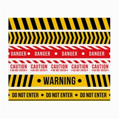 Yellow Black Warning Line Small Glasses Cloth by Jancukart