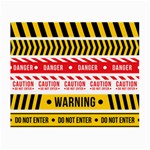 Yellow Black Warning Line Small Glasses Cloth Front