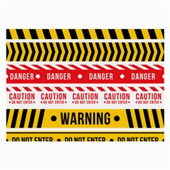 Yellow Black Warning Line Large Glasses Cloth