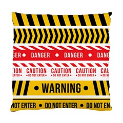 Yellow Black Warning Line Standard Cushion Case (one Side)