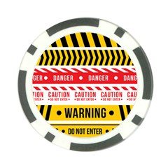 Yellow Black Warning Line Poker Chip Card Guard (10 Pack)