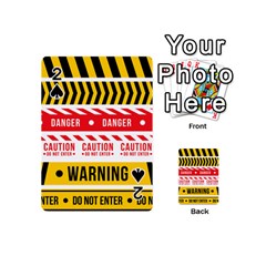 Yellow Black Warning Line Playing Cards 54 Designs (mini)