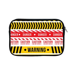 Yellow Black Warning Line Apple Ipad Mini Zipper Cases