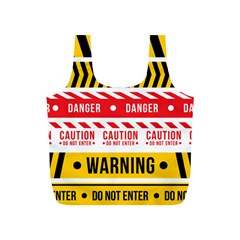 Yellow Black Warning Line Full Print Recycle Bag (s) by Jancukart