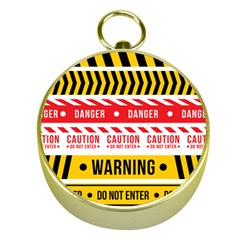 Yellow Black Warning Line Gold Compasses