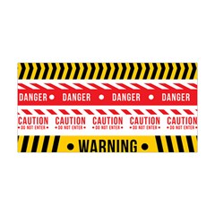 Yellow Black Warning Line Yoga Headband