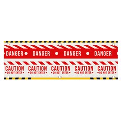 Yellow Black Warning Line Banner And Sign 6  X 2  by Jancukart