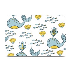 Cartoon Whale Seamless Background Pattern Plate Mats