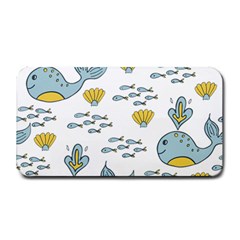 Cartoon Whale Seamless Background Pattern Medium Bar Mat