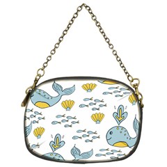 Cartoon Whale Seamless Background Pattern Chain Purse (one Side) by Jancukart