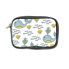 Cartoon Whale Seamless Background Pattern Coin Purse