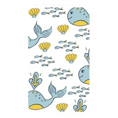 Cartoon Whale Seamless Background Pattern Memory Card Reader (rectangular)