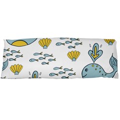 Cartoon Whale Seamless Background Pattern Body Pillow Case (dakimakura)