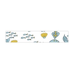 Cartoon Whale Seamless Background Pattern Flano Scarf (mini)