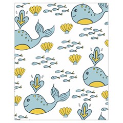 Cartoon Whale Seamless Background Pattern Drawstring Bag (small)