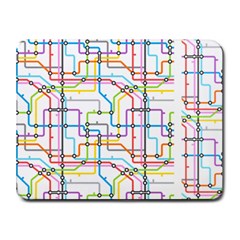 Tube Map Seamless Pattern Small Mousepad by Jancukart