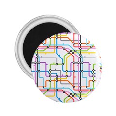 Tube Map Seamless Pattern 2 25  Magnets by Jancukart