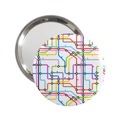 Tube Map Seamless Pattern 2 25  Handbag Mirrors