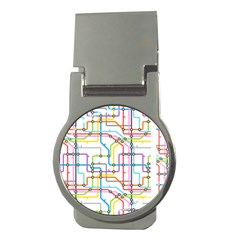 Tube Map Seamless Pattern Money Clips (round) 