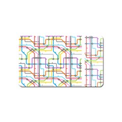 Tube Map Seamless Pattern Magnet (name Card)