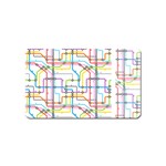 Tube Map Seamless Pattern Magnet (Name Card) Front