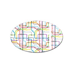 Tube Map Seamless Pattern Sticker Oval (10 Pack) by Jancukart