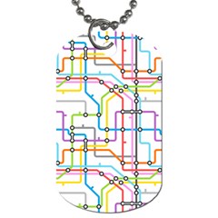 Tube Map Seamless Pattern Dog Tag (two Sides)