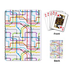 Tube Map Seamless Pattern Playing Cards Single Design (rectangle)