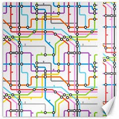 Tube Map Seamless Pattern Canvas 20  X 20 