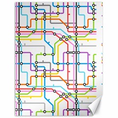 Tube Map Seamless Pattern Canvas 18  X 24 