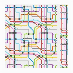 Tube Map Seamless Pattern Medium Glasses Cloth by Jancukart