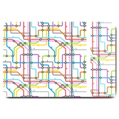 Tube Map Seamless Pattern Large Doormat