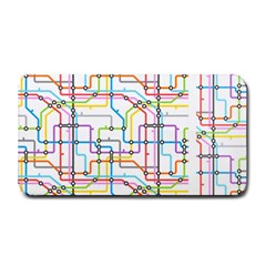 Tube Map Seamless Pattern Medium Bar Mat