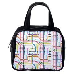 Tube Map Seamless Pattern Classic Handbag (one Side)