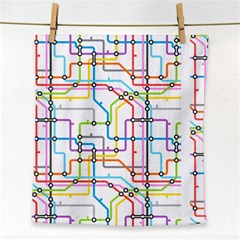 Tube Map Seamless Pattern Face Towel